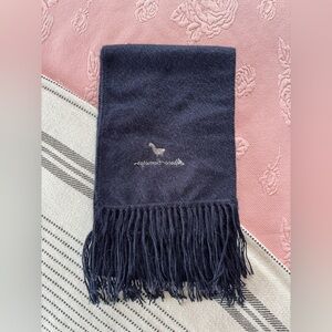 Alpaca Camargo Wool Scarf, Navy Blue